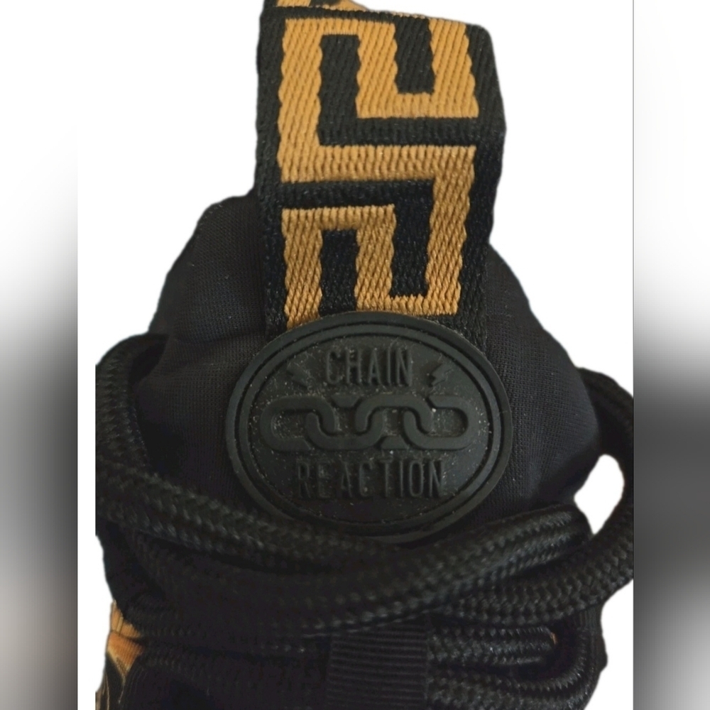 Versace Chain Reaction Baroque Black / Gold Trainers Wmns Size EU 36 US Sz 6 - Picture 13 of 16